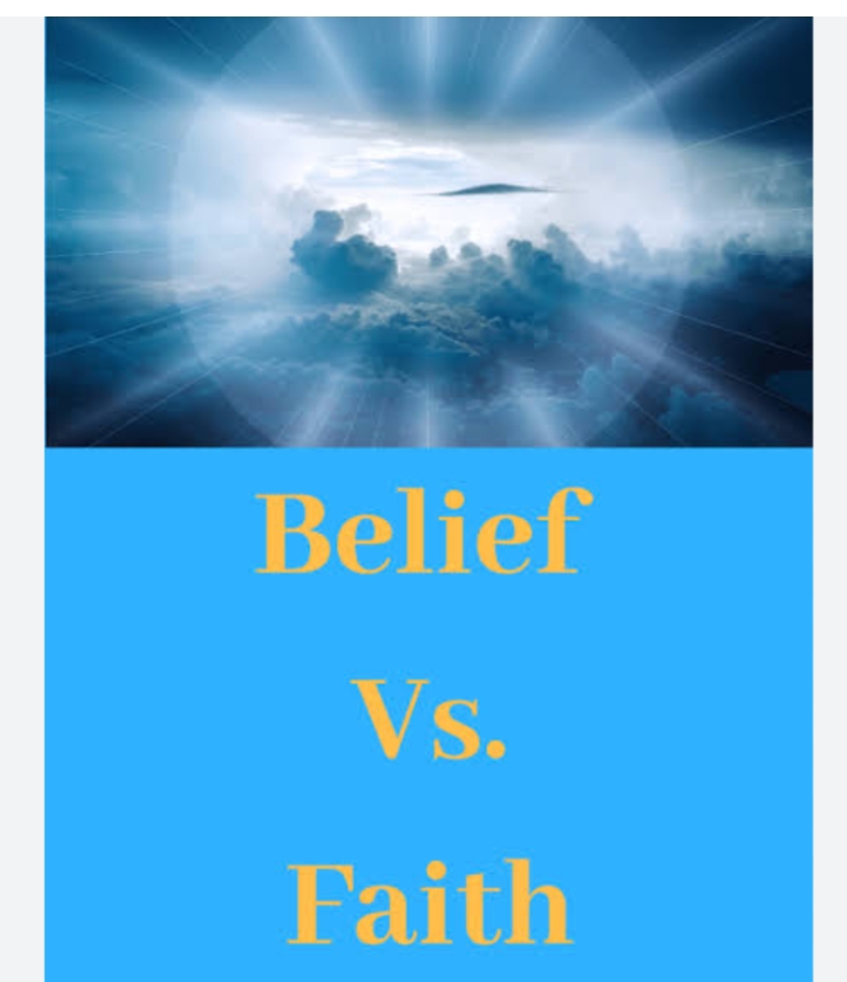 Belief and faith